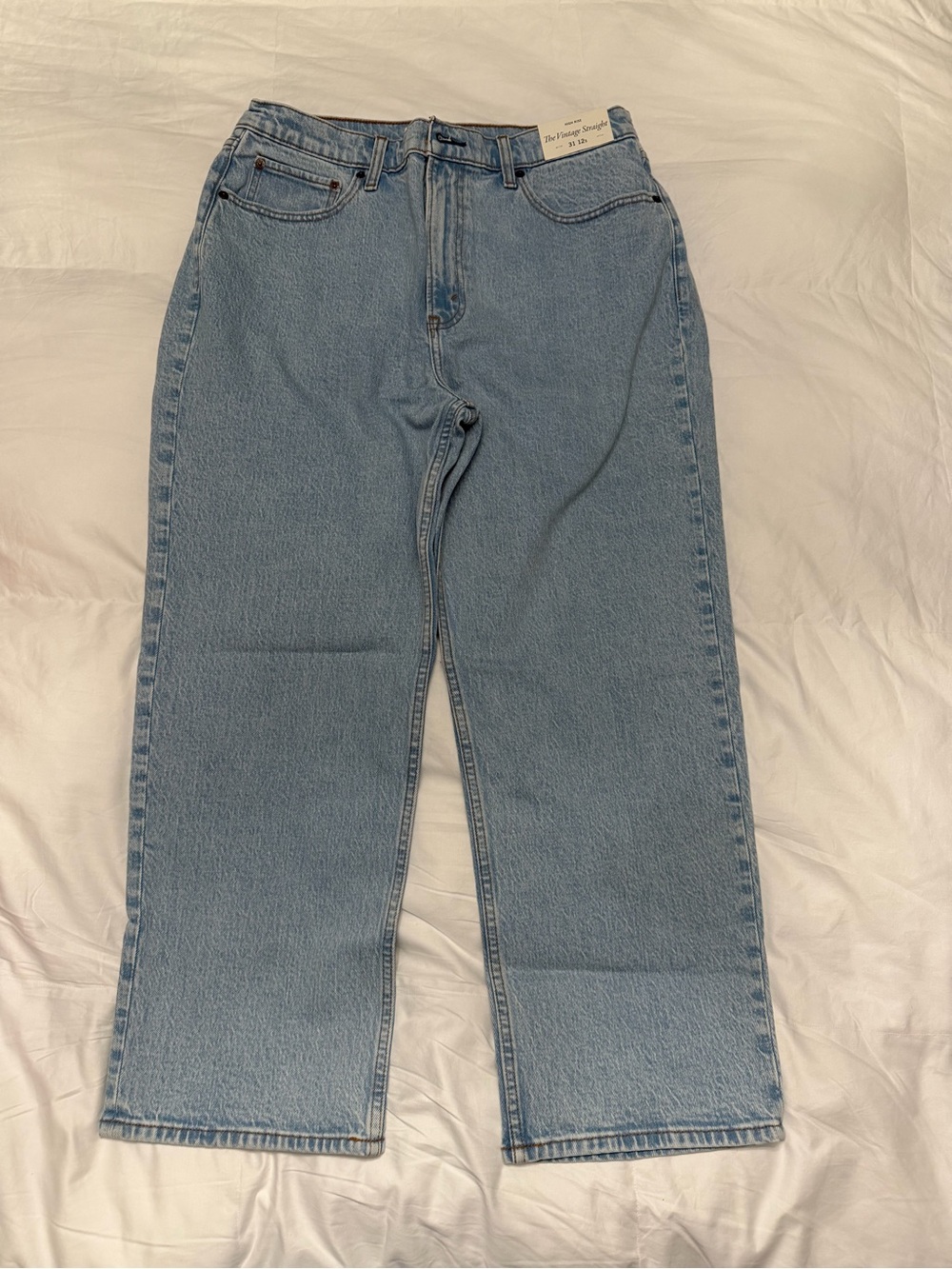Abercrombie & Fitch Light Blue High-Rise Vintage Straight Jeans